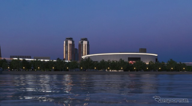 TOYOTA ARENA TOKYO 外観(夜・遠景)