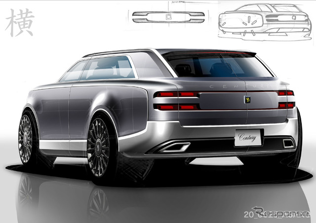 トヨタ・センチュリー新型デザイン開発スケッチ