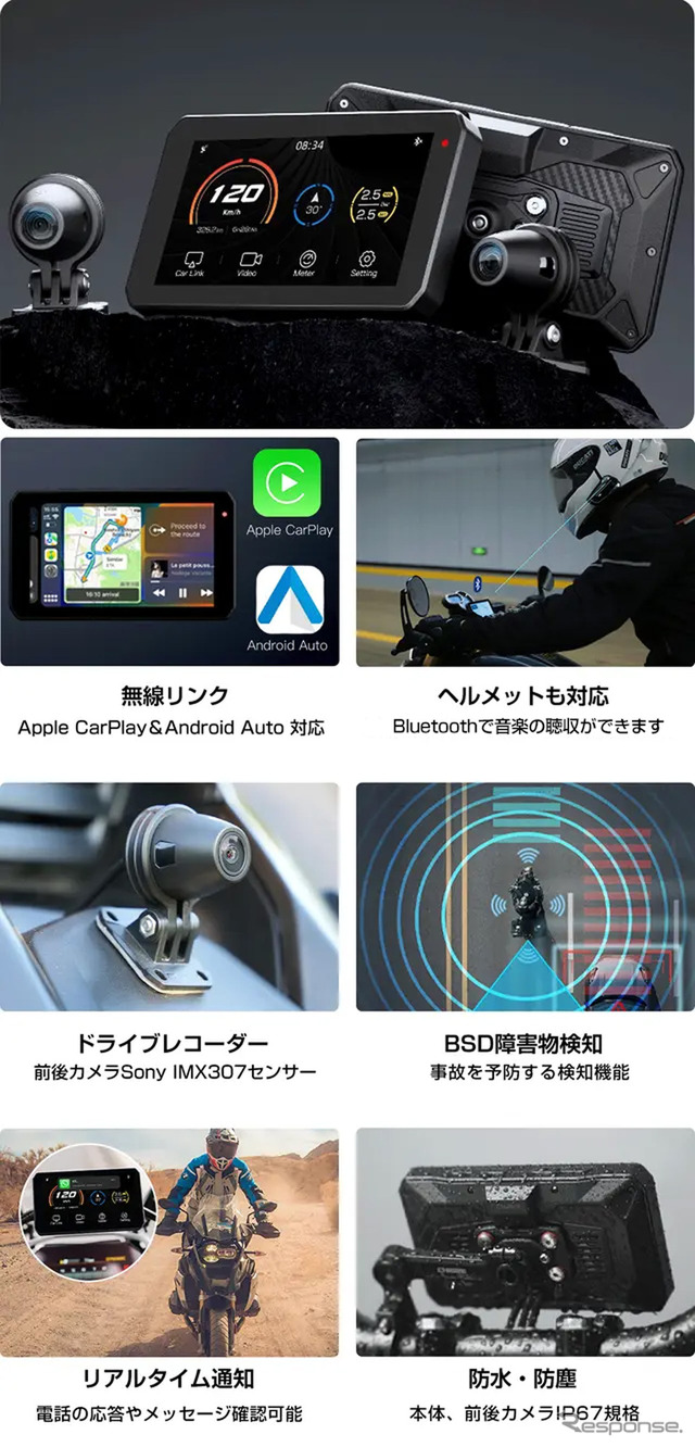 バイク用スマートライドモニター「AIO-5 Lite」