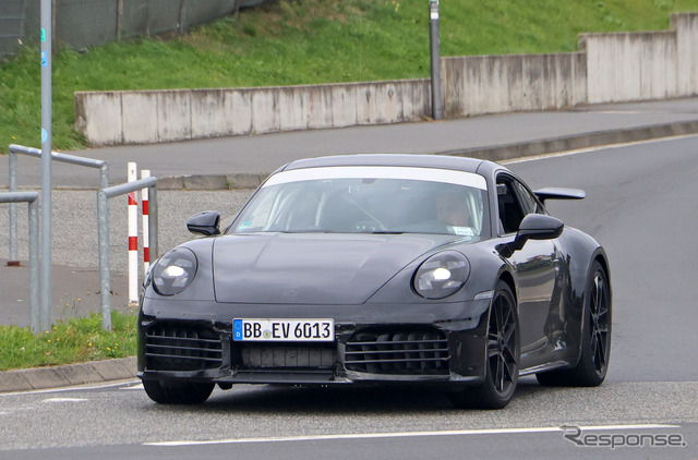 ポルシェ 911 GTSハイブリッド プロトタイプ エアロパッケージ(スクープ写真)