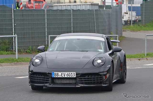 ポルシェ 911 GTSハイブリッド プロトタイプ エアロパッケージ(スクープ写真)