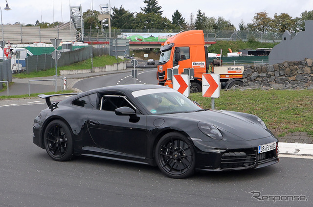ポルシェ 911 GTSハイブリッド プロトタイプ エアロパッケージ(スクープ写真)
