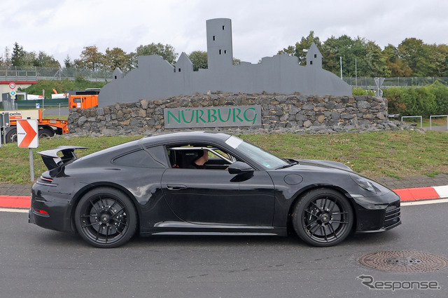 ポルシェ 911 GTSハイブリッド プロトタイプ エアロパッケージ(スクープ写真)