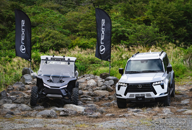 レクサスの水素バギーROVコンセプト(左)とGX 新型(右)