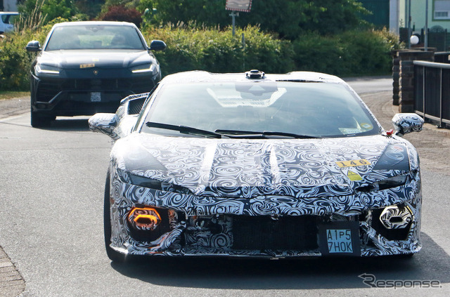 ランボルギーニ ウラカン 後継モデルのプロトタイプ(スクープ写真)