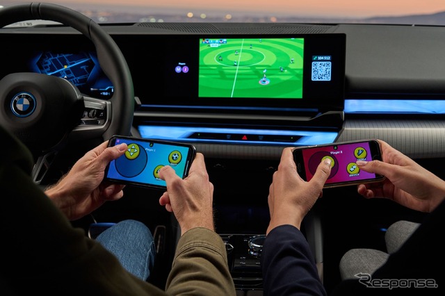 BMW の車内で可能になる「AirConsole」によるゲーム体験(写真は 5シリーズ 新型)