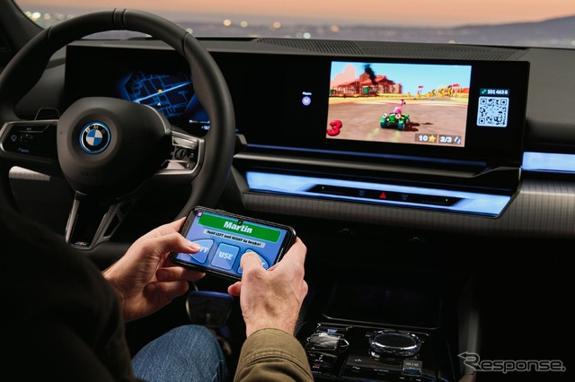 BMW の車内で可能になる「AirConsole」によるゲーム体験(写真は 5シリーズ 新型)