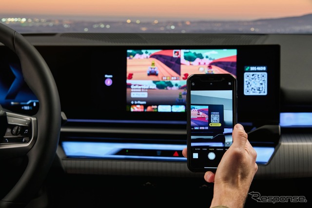 BMW の車内で可能になる「AirConsole」によるゲーム体験(写真は 5シリーズ 新型)