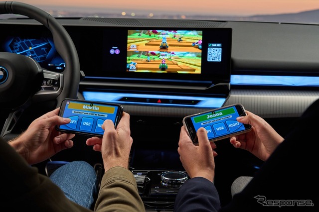 BMW の車内で可能になる「AirConsole」によるゲーム体験(写真は 5シリーズ 新型)
