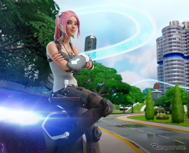 公式発表前にゲーム『フォートナイト』に登場するBMW iX2