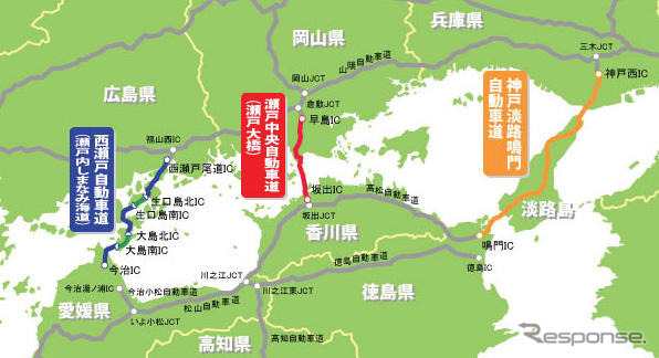 高速道路でのETC利用状況…本四が利用率1位に 4月3-9日