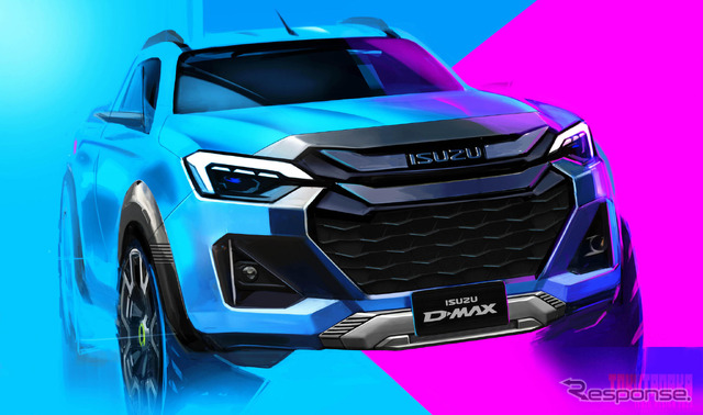 いすゞ D-MAX 改良新型のスケッチ(参考)