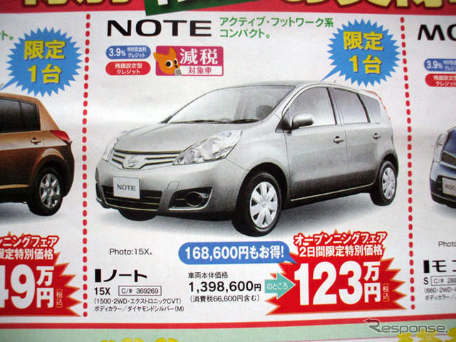 【値引き情報】新生活応援、コンパクトカー&軽自動車