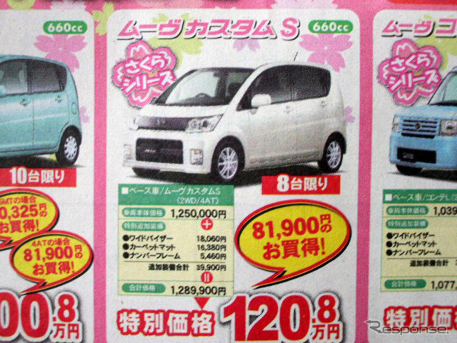 【値引き情報】新生活応援、コンパクトカー&軽自動車
