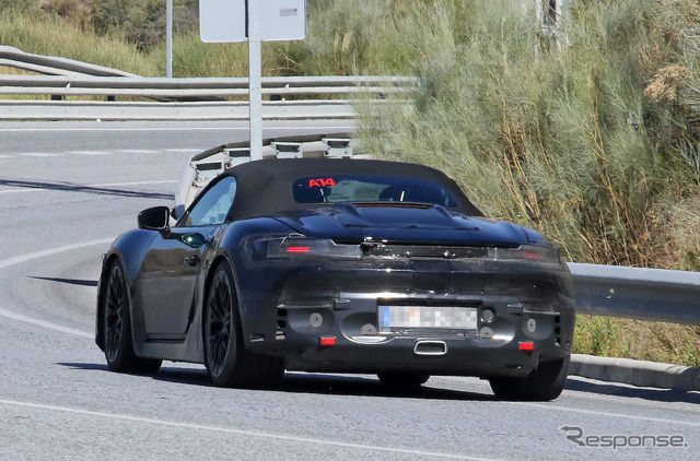 ポルシェ ボクスター EV プロトタイプ(スクープ写真)