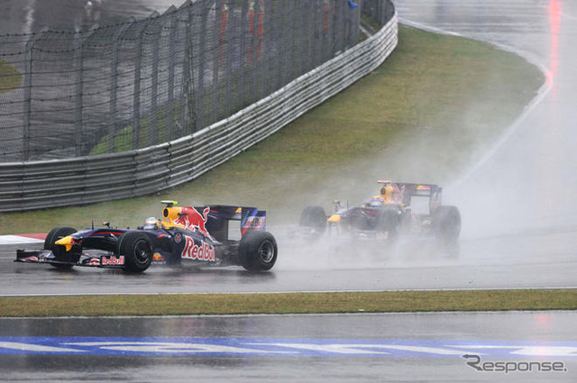 【F1中国GP】決勝…雨の中、レッドブルが1-2