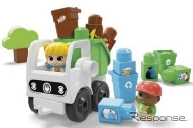 メガブロック グリーンタウン ごみの分別とリサイクル ごみ収集車のセット