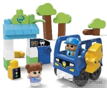 メガブロック グリーンタウン でんき自動車でおでかけ 充電スタンドのセット