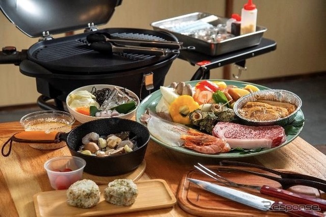 ばすてい:海の幸を盛り込んだセット(事前予約及び別途料金が必要)