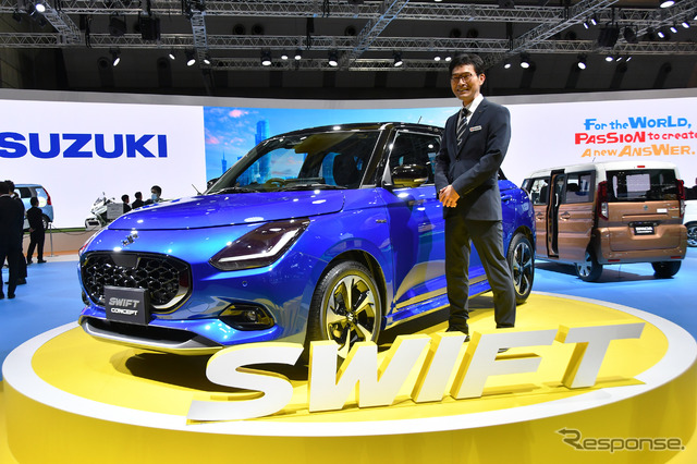 スイフトコンセプトCMFデザイン担当の鈴木正哉さん