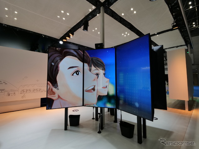 スイカ農家のストーリーの体験型展示
