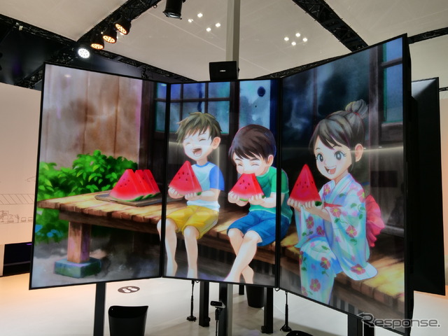 スイカ農家のストーリーの体験型展示