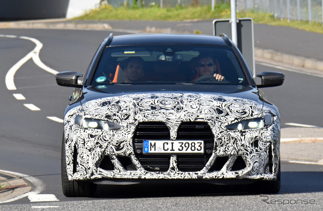 BMW M3ツーリング 改良新型プロトタイプ(スクープ写真)