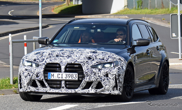 BMW M3ツーリング 改良新型プロトタイプ(スクープ写真)
