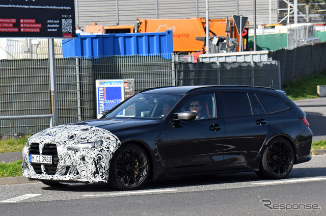 BMW M3ツーリング 改良新型プロトタイプ(スクープ写真)