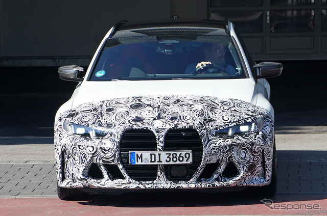 BMW M3ツーリング 改良新型プロトタイプ(スクープ写真)
