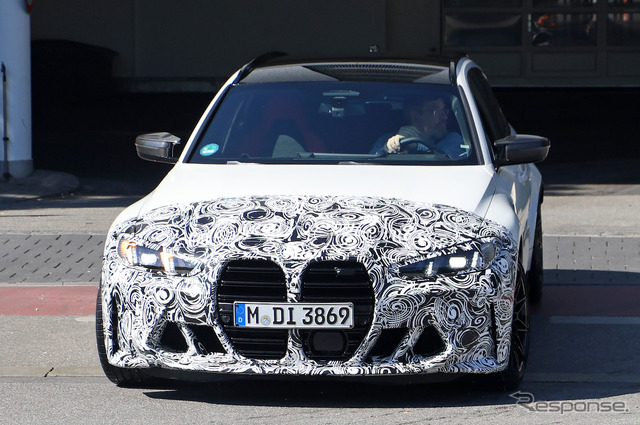 BMW M3ツーリング 改良新型プロトタイプ(スクープ写真)