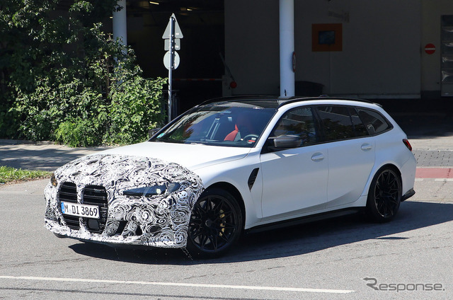 BMW M3ツーリング 改良新型プロトタイプ(スクープ写真)