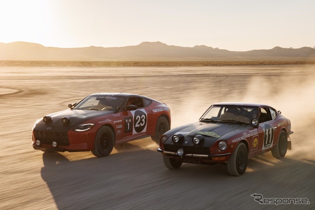 日産 サファリラリーZトリビュート(#23)とダットサン240Zラリーカー・レプリカ(#11)