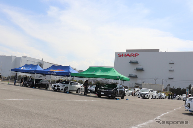 2023年4月に開催された『まいど大阪 春のプチ車音祭 2023』の会場風景。