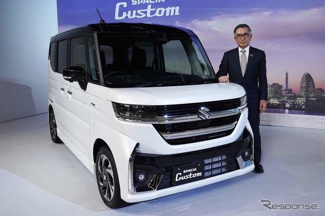 発表会:鈴木俊宏社長とスペーシア・カスタム新型