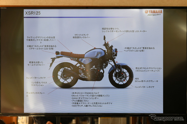 ヤマハ XSR125の特徴