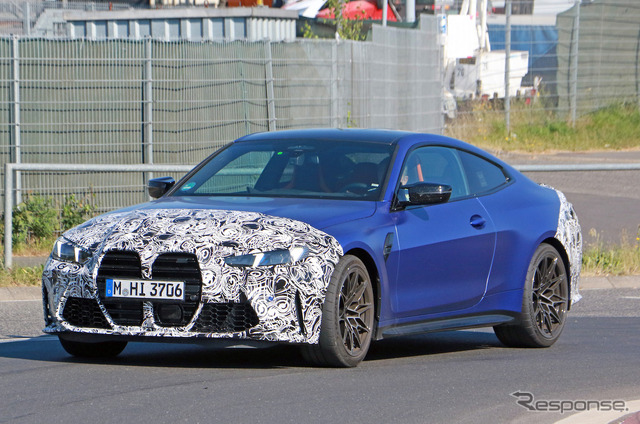 BMW M4クーペ 改良新型プロトタイプ(スクープ写真)
