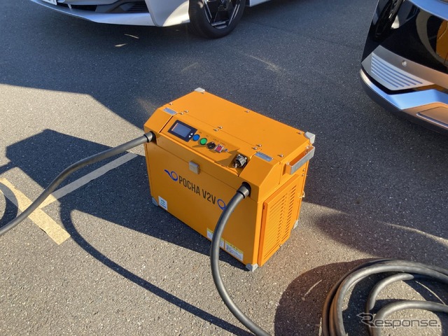 POCHA V2V:出力が10kWなのでケーブルは軽く本体もコントローラーのみで軽い