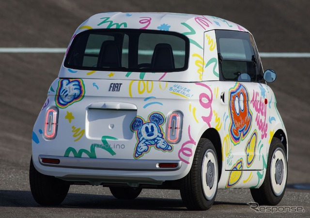 フィアット・トッポリーノ 新型のディズニー100周年「抽象アート」仕様