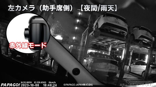 左カメラ(助手席側)赤外線モード