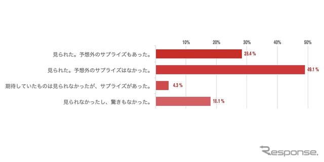 行く前に期待していたものは見られましたか?