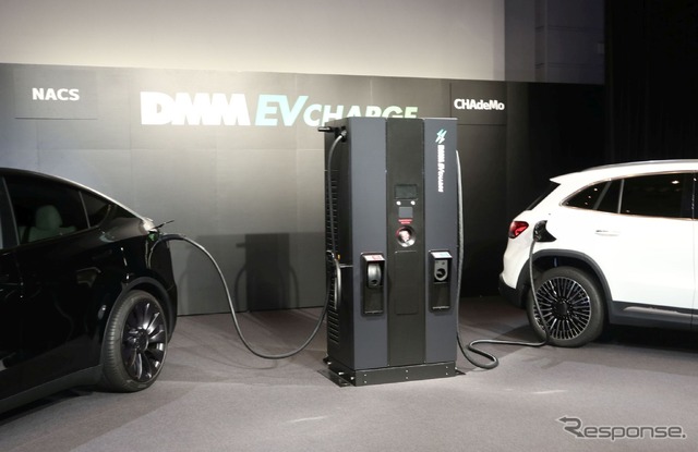 DMM EV CHARGE:NACS・CHAdeMO対応ダブルガン充電器発表