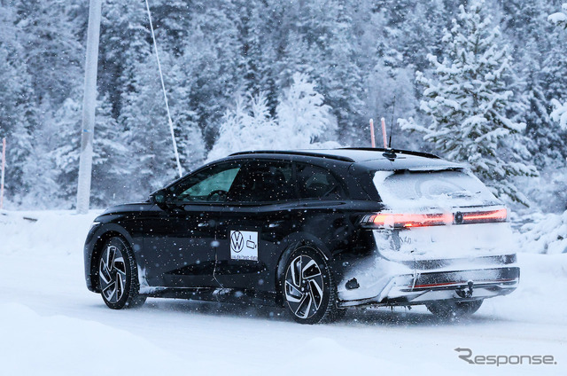 VW ID.7 ツアラー 市販型プロトタイプ（スクープ写真）