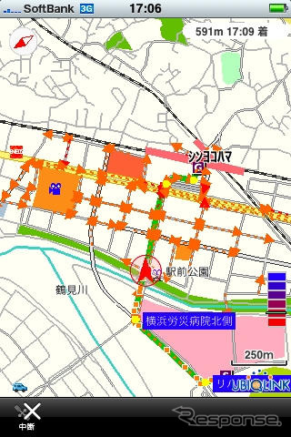 iPhone向けナビアプリ「全力案内!」の機能を強化…ルート逸脱告知、優先道路設定が可能に