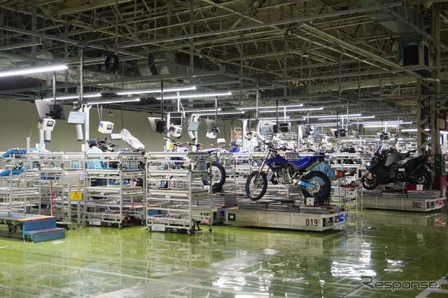 ヤマハ発動機の本社工場で採用されている「AGVバイパス方式」による超汎用組立ライン