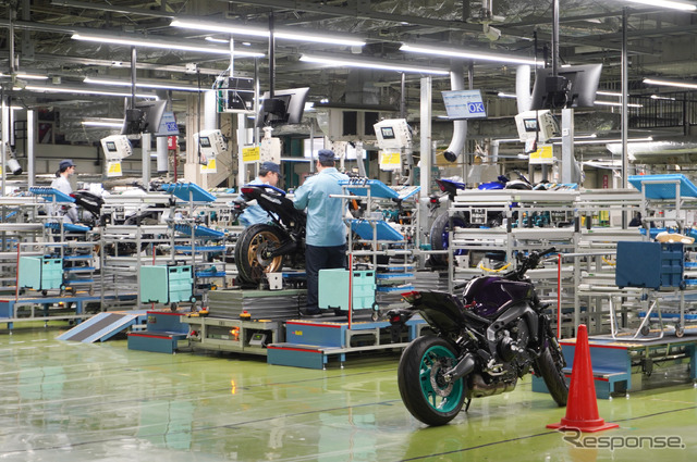 ヤマハ発動機の本社工場で採用されている「AGVバイパス方式」による超汎用組立ライン