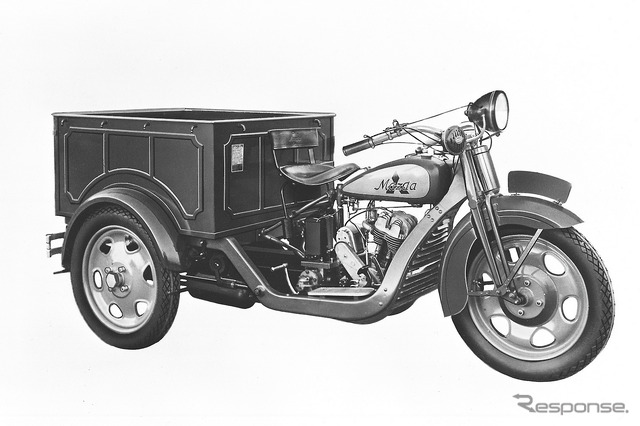 DA型三輪トラック(1931年発売)。マツダの第1号車