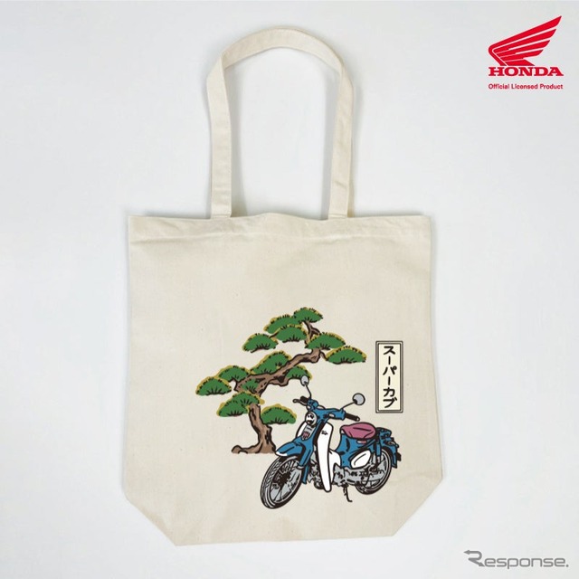 スーパーカブ浮世絵風トートバッグ