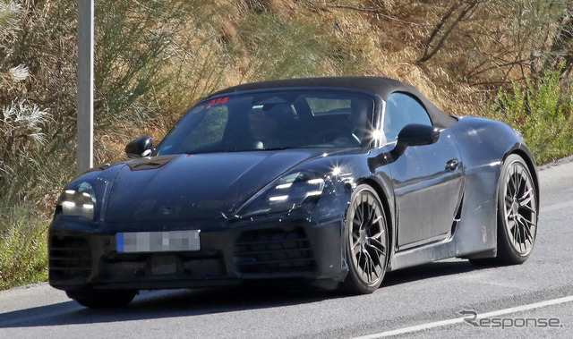 ポルシェ 718ボクスター EV プロトタイプ(スクープ写真)
