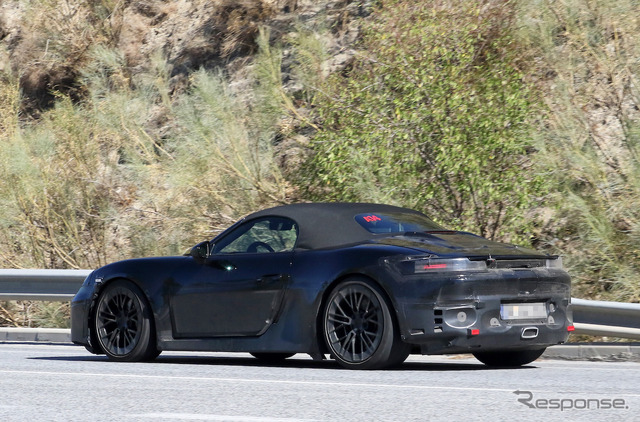 ポルシェ 718ボクスター EV プロトタイプ(スクープ写真)